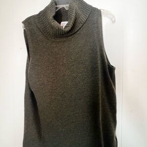 J. Crew Dark Olive Ribbed Sweater